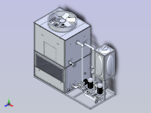 冷却塔 冷水机-- 1581500-110正等轴测缩略图