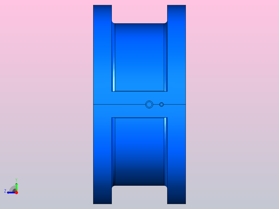 H76H╱Y╱F-PN1.0对夹双板止回阀[H76Y]200右视图