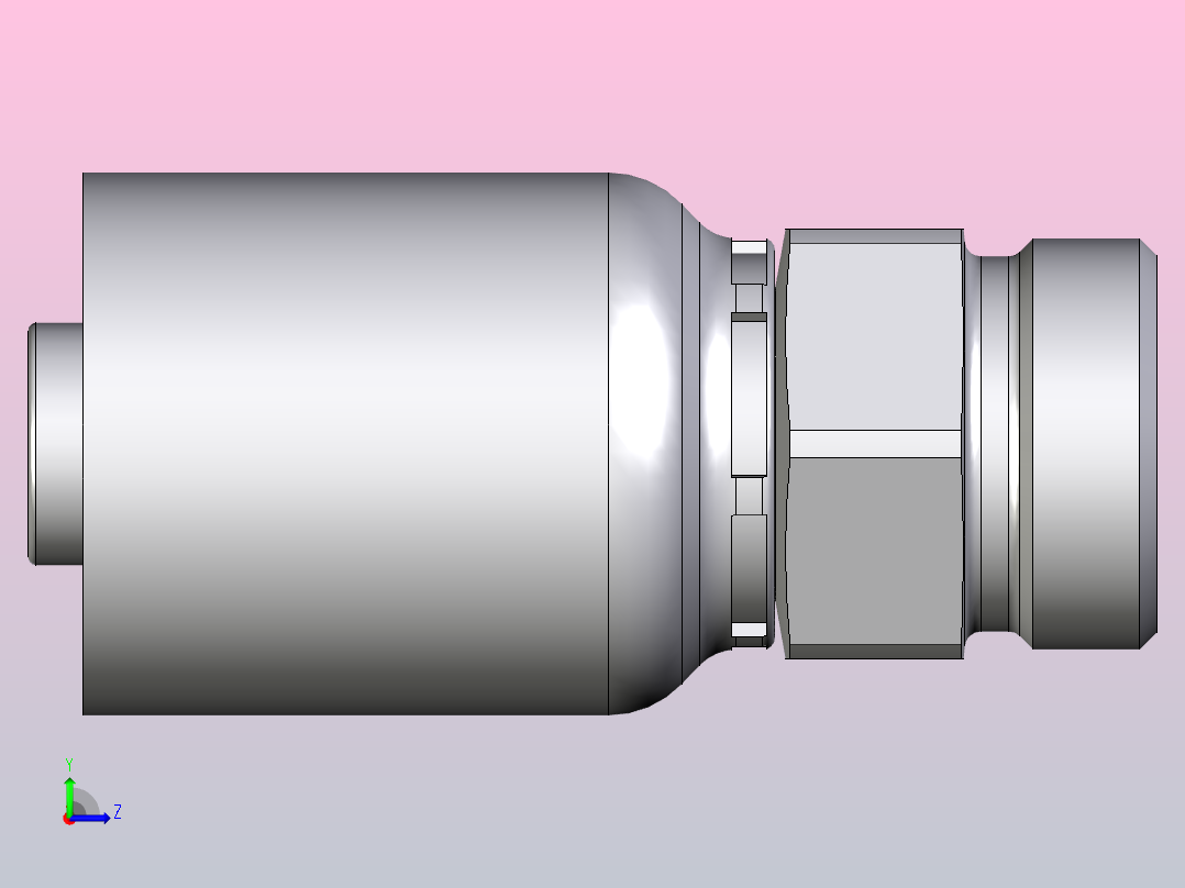 标准液压接头1d043-18-10左视图
