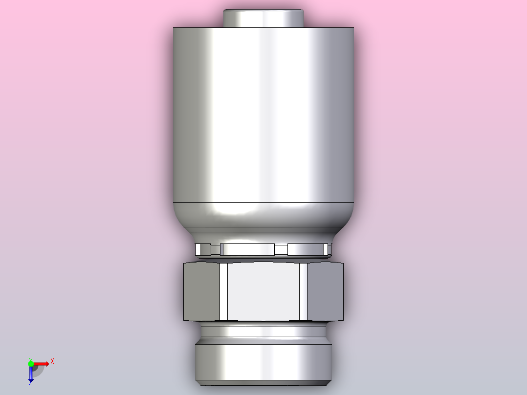 标准液压接头1d043-18-10俯视图