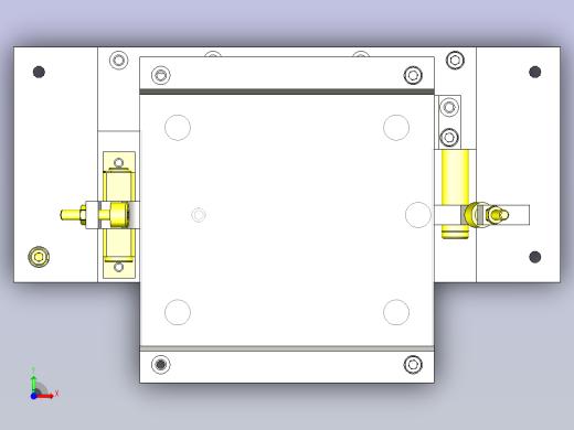 一款电路板定位机构3D模型前视缩略图