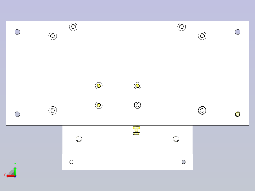 一款电路板定位机构3D模型后视图