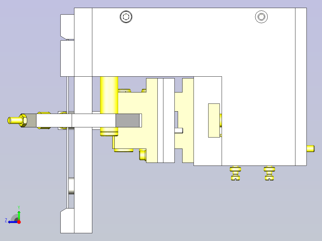 一款电路板定位机构3D模型右视图