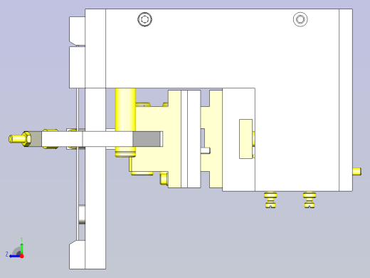 一款电路板定位机构3D模型右视缩略图