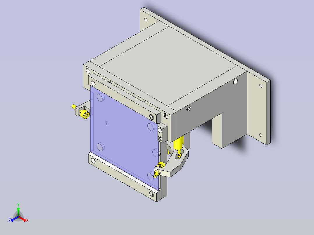 一款电路板定位机构3D模型正等轴测图