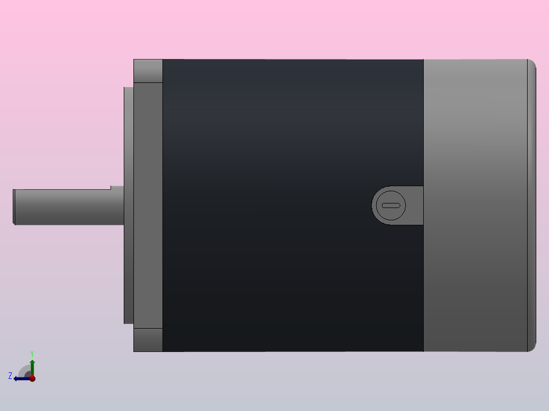 90DC(40W╱70W)微型直流基本型减速电机[90DC40GV24R16]右视图