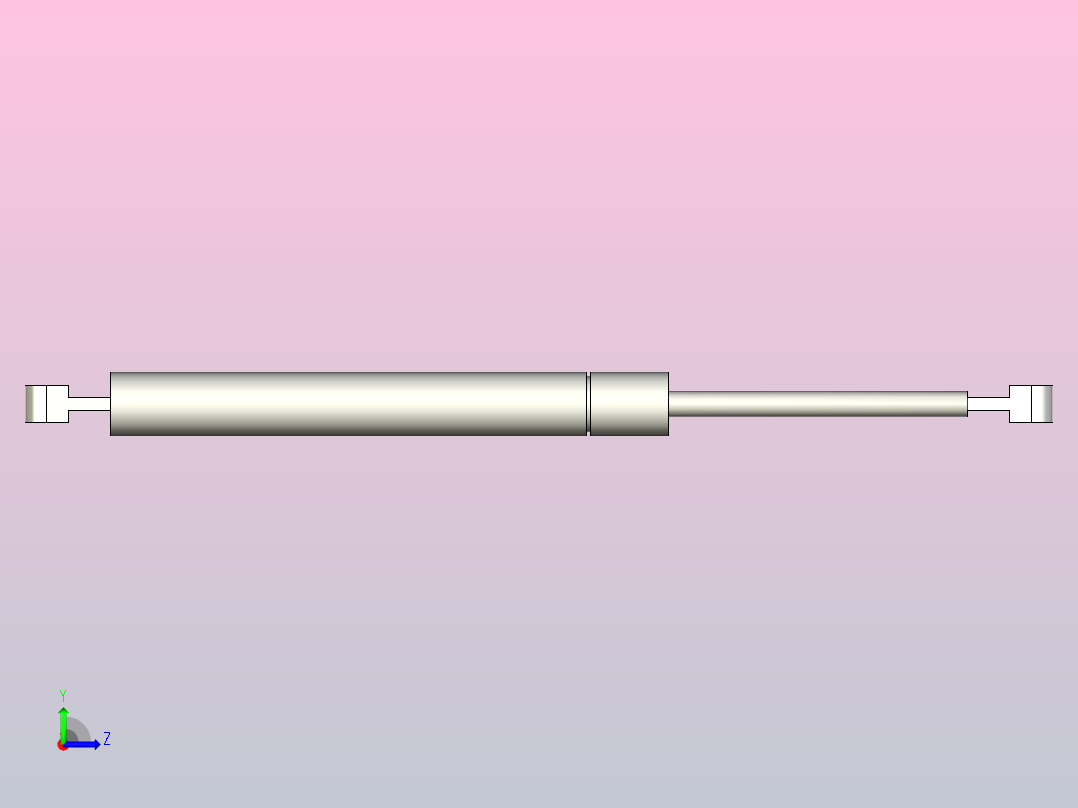 耐腐蚀型氮气弹簧[NSE-15-70-81.3]左视图