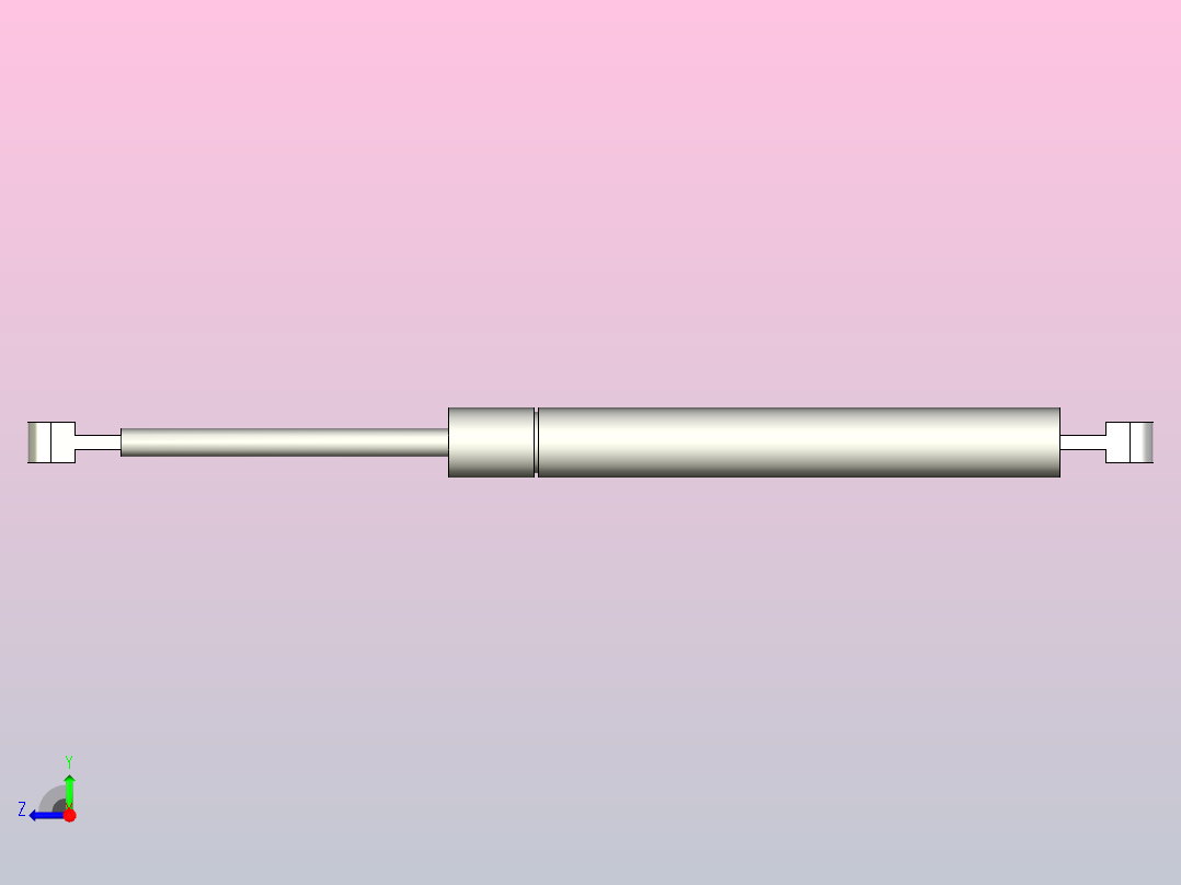 耐腐蚀型氮气弹簧[NSE-15-70-81.3]右视图