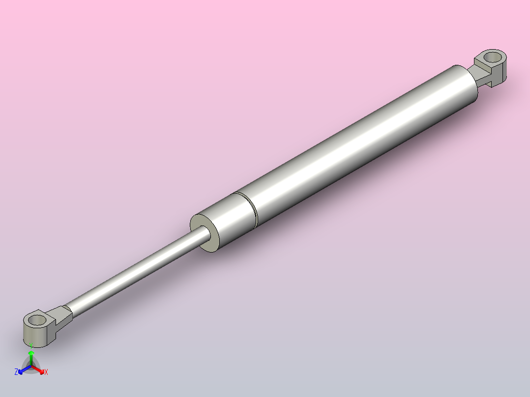 耐腐蚀型氮气弹簧[NSE-15-70-81.3]正等轴测图