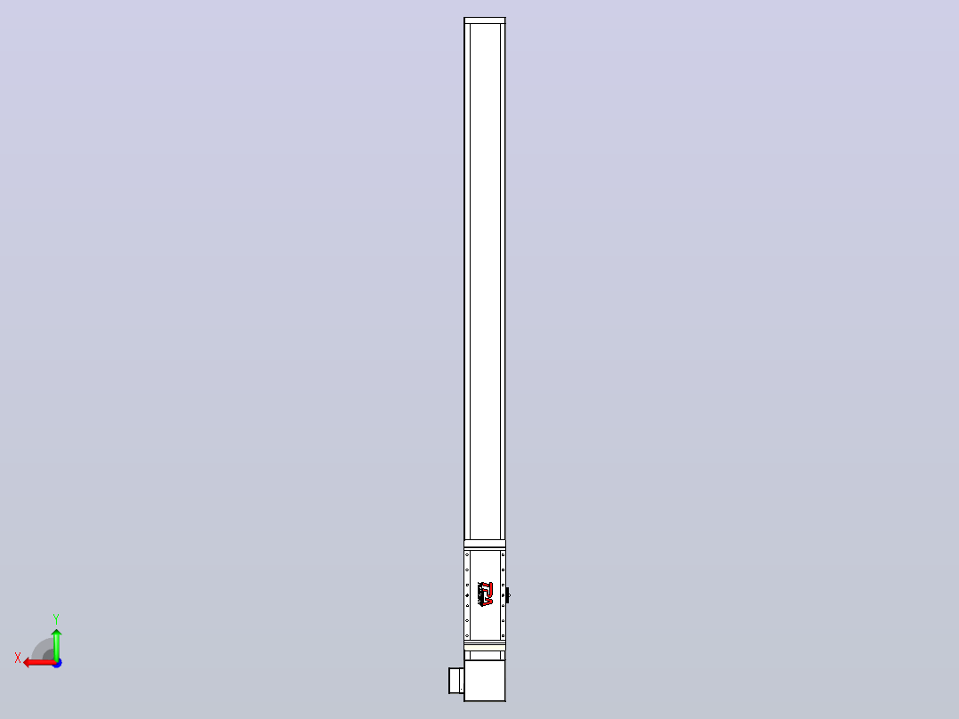 伺服电机集成皮带传动直线执行器TPA-OCB-140-256-L1550-LP-P75-N3后视图
