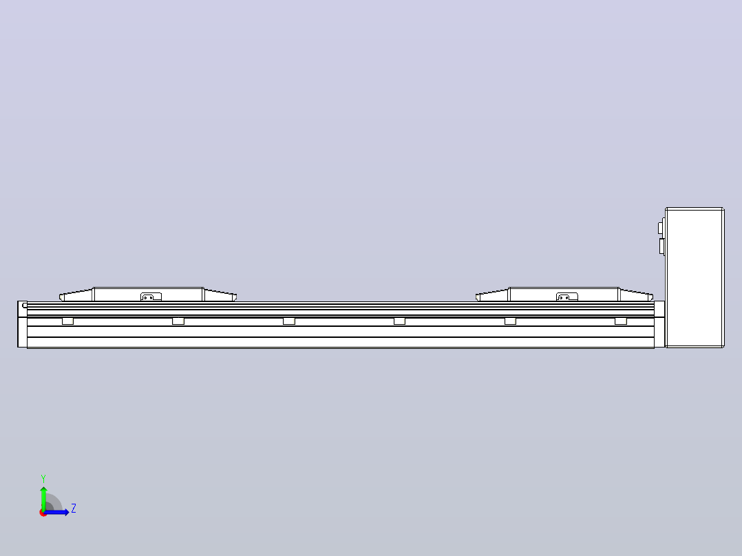 皮带直线轴双滑块型TPA-GCBS-150-P80-L150-LU-M75-N3左视图