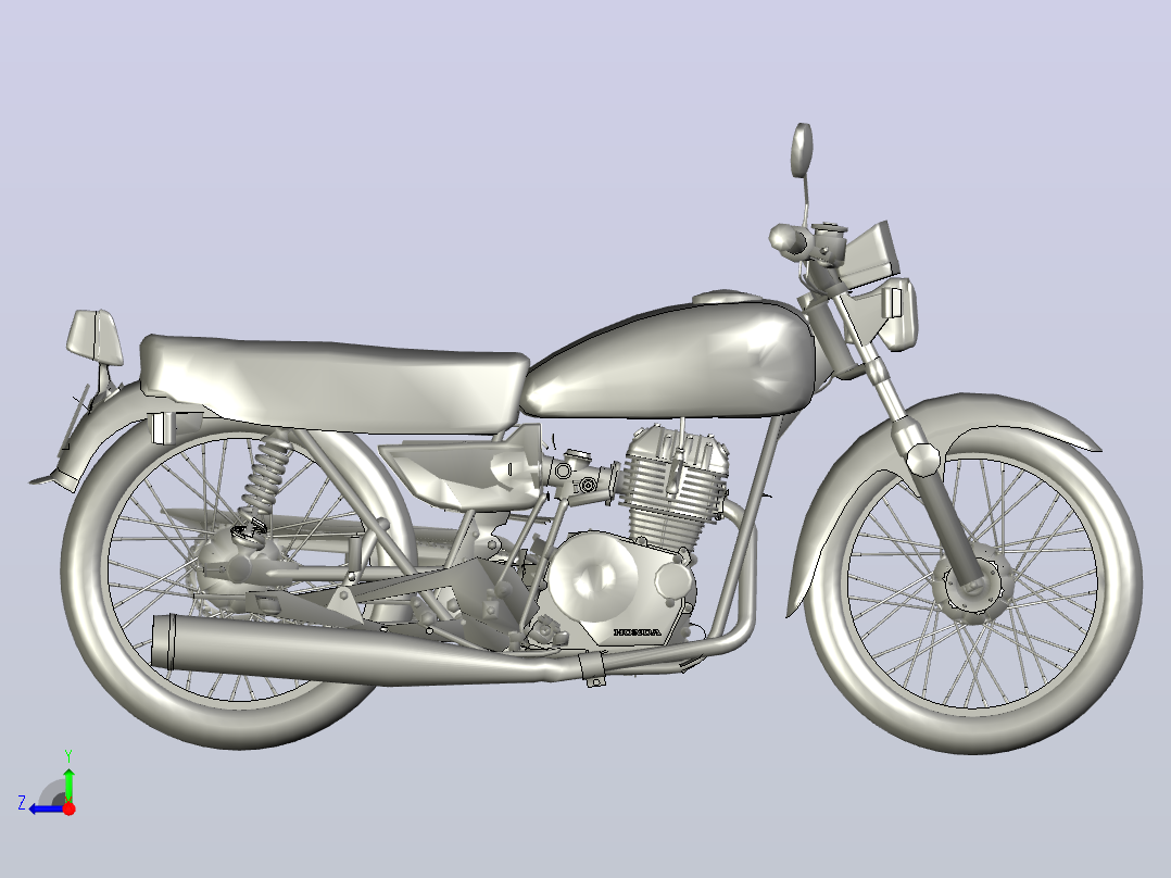 本田125_Honda 125 Asl摩托车右视图