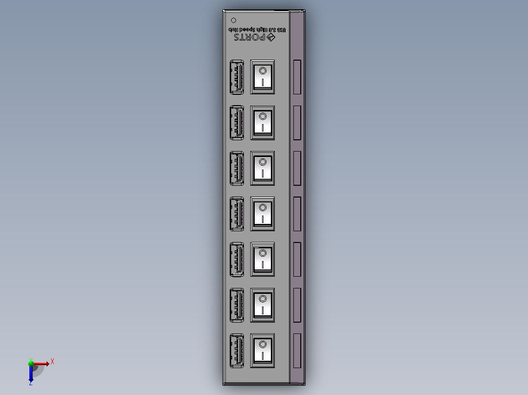 7端口（USB）高速集线器俯视图