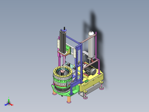 电机组装设备3D图纸三维模型正等轴测缩略图