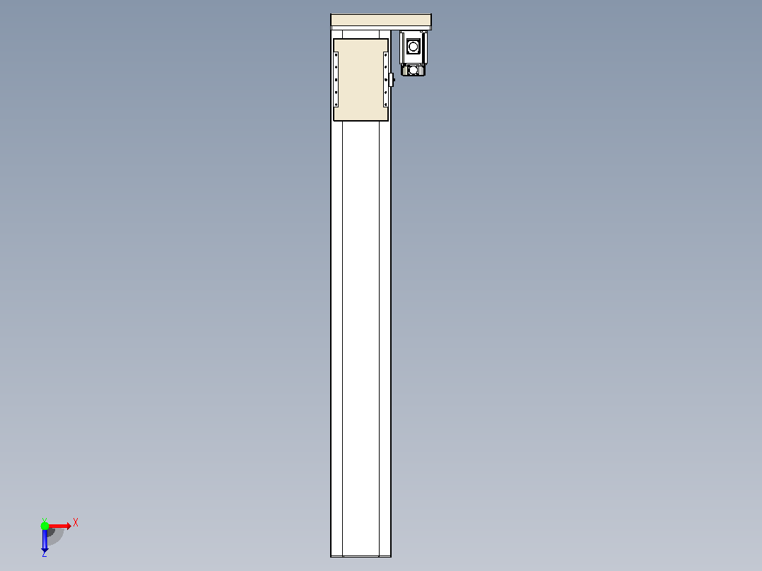 滚珠丝杠直线轴带导轨全封闭TPA-HCR-220D-3210C-L1550-ML-Y-P1K-N3俯视图