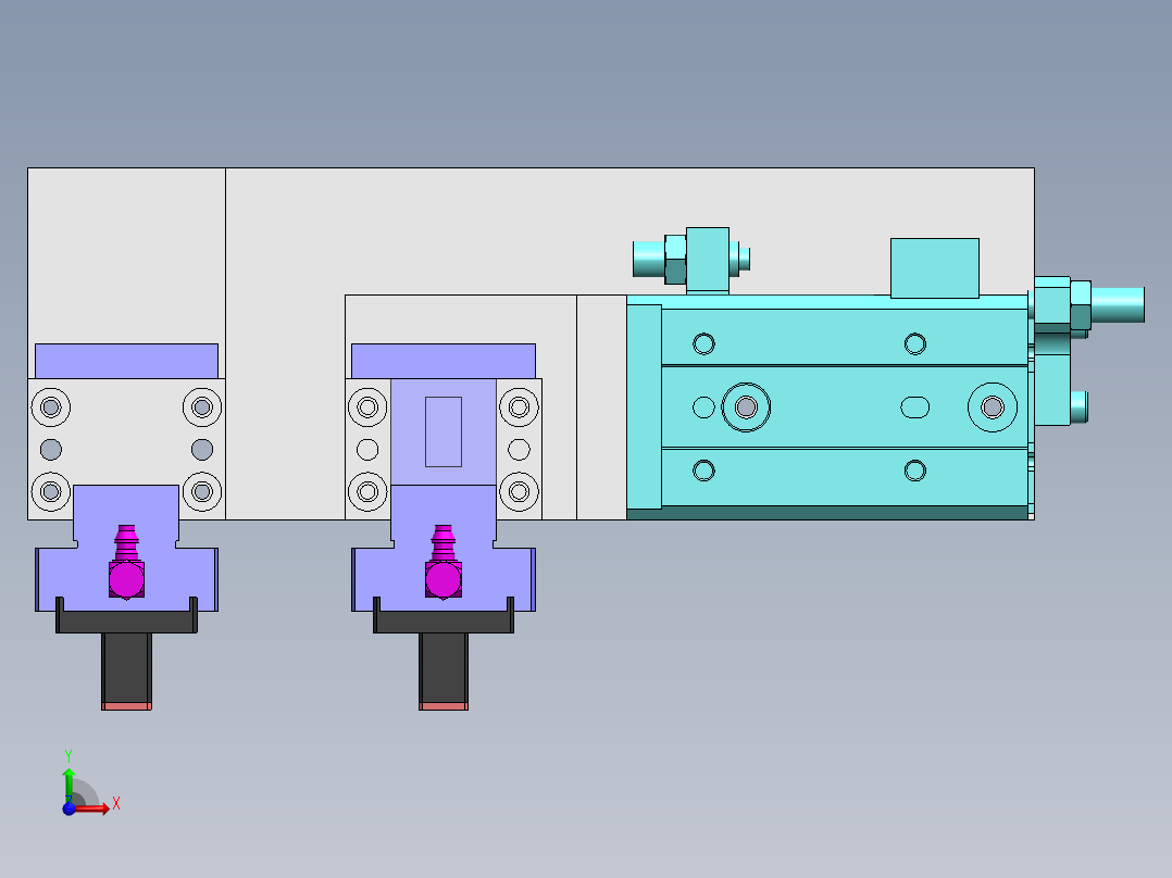 单一变距模组sw16可编辑前视图