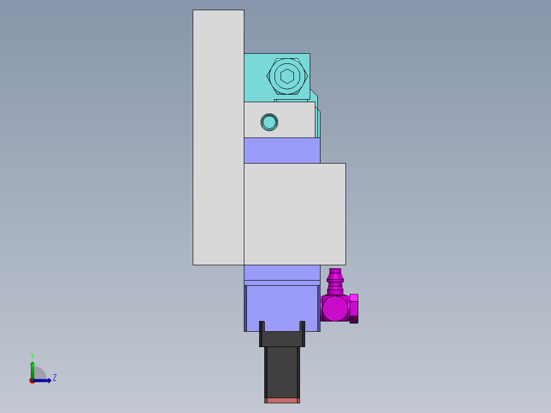 单一变距模组sw16可编辑左视图