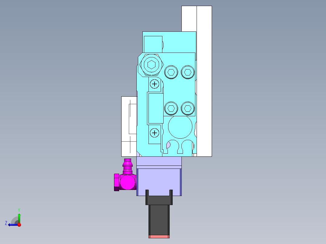 单一变距模组sw16可编辑右视图