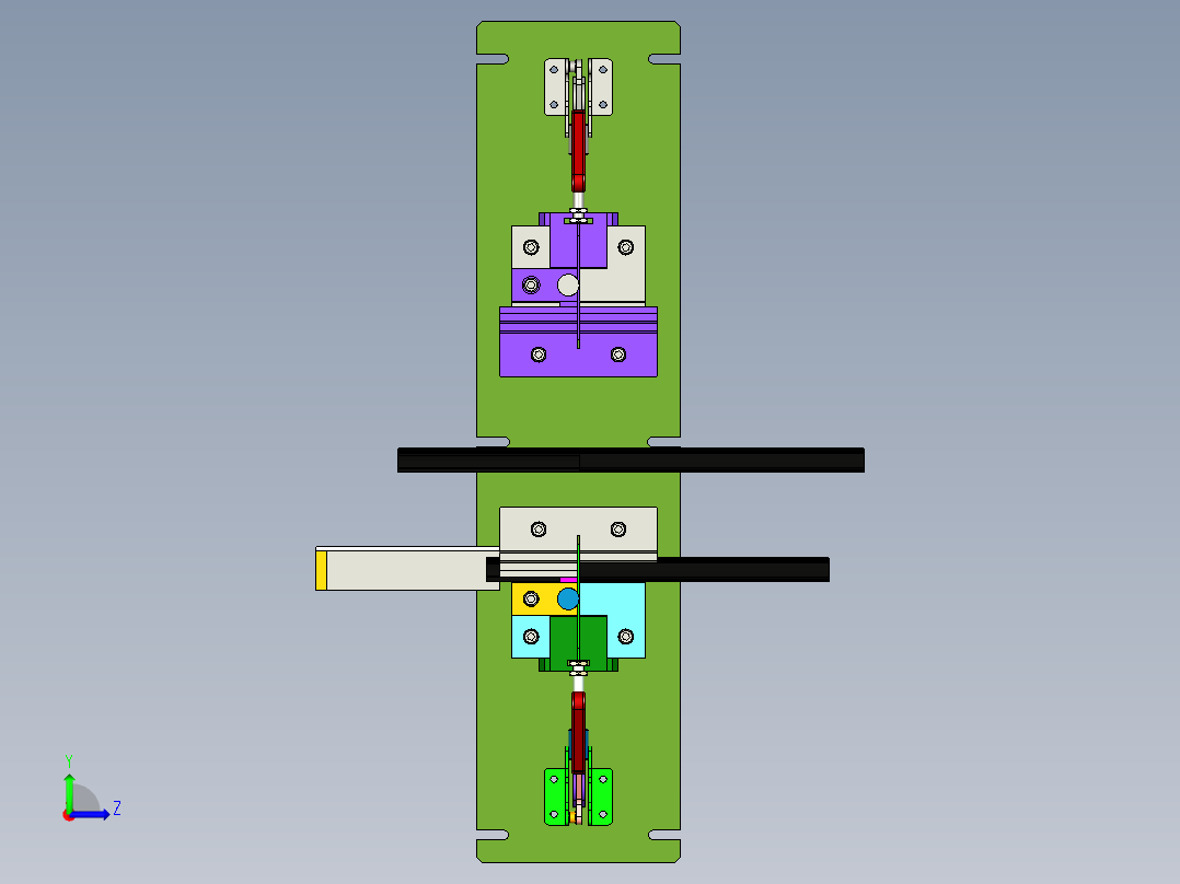 橡胶条手动简易切边工装step左视图