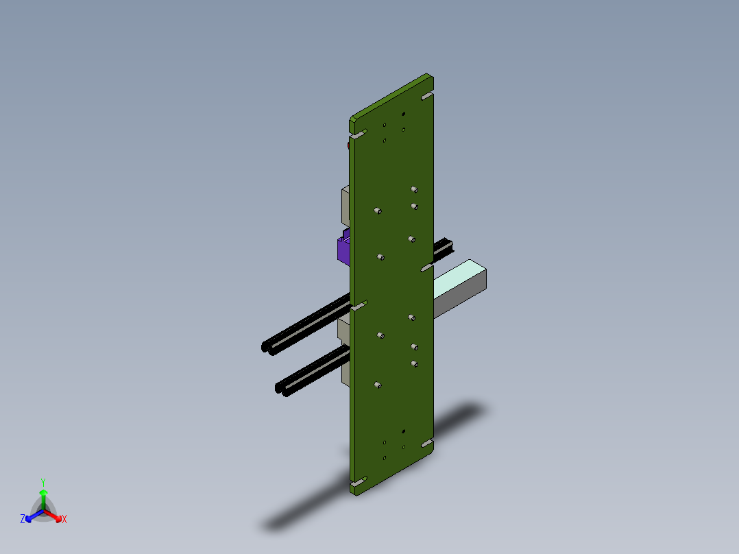 橡胶条手动简易切边工装step正等轴测图