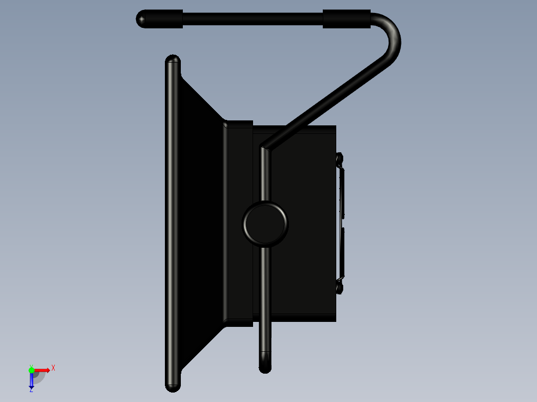 排烟扇模型3D图纸 STP格式俯视图
