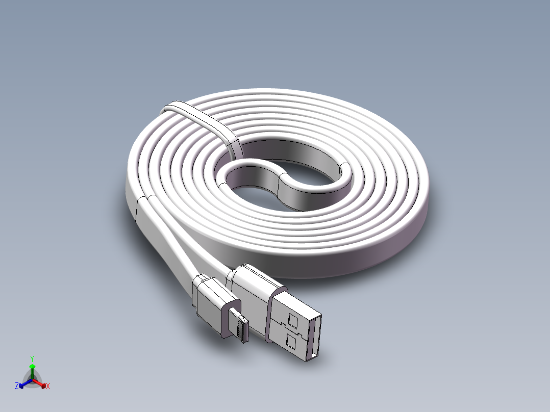 iPhone5数据线正等轴测图