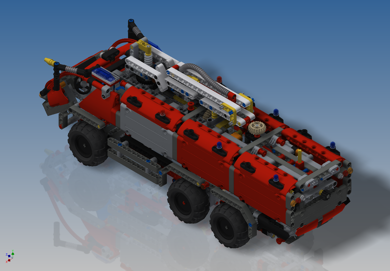 机场救援车拼装玩具模型3D图纸 Inventor设计 附STP格式(1)