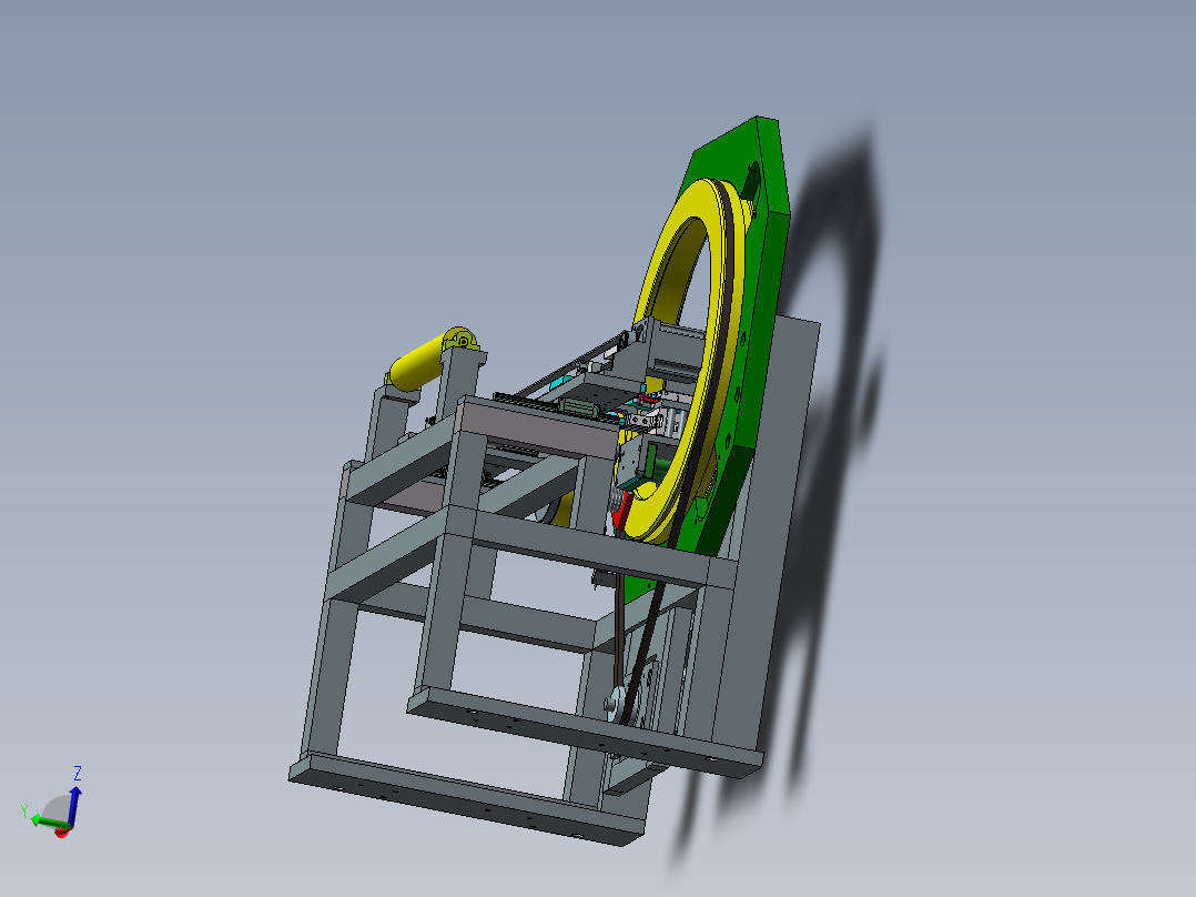 2款夹剪缠绕机3d图纸 非标机械械结构3d图纸 胶带缠绕机3d模型