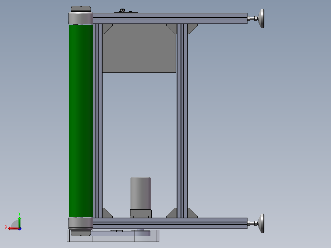 2款型材皮带输送线3d图纸 动力输送机全套3d图 +说明后视图