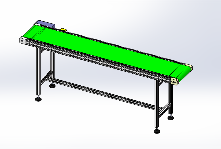 2款型材皮带输送线3d图纸 动力输送机全套3d图 +说明