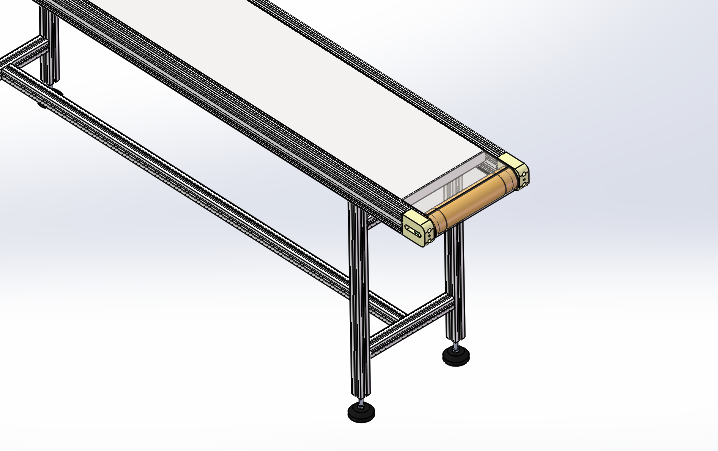 2款型材皮带输送线3d图纸 动力输送机全套3d图 +说明