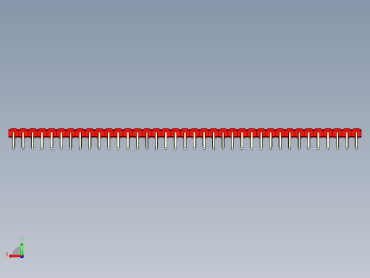 彩色公排针 100mil 2.54mm 系列-DS1022_red_1x37p_100mil_TypeD_rev1.0后视缩略图