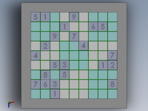 9宫格数独棋盘俯视缩略图