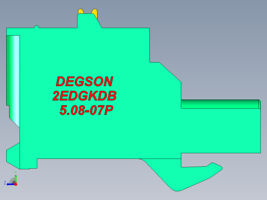 DEGSON 2EDG 系列 5.08mm 可插拔接线端子组-2EDGKDB-5.08-07P-14-00AH右视缩略图
