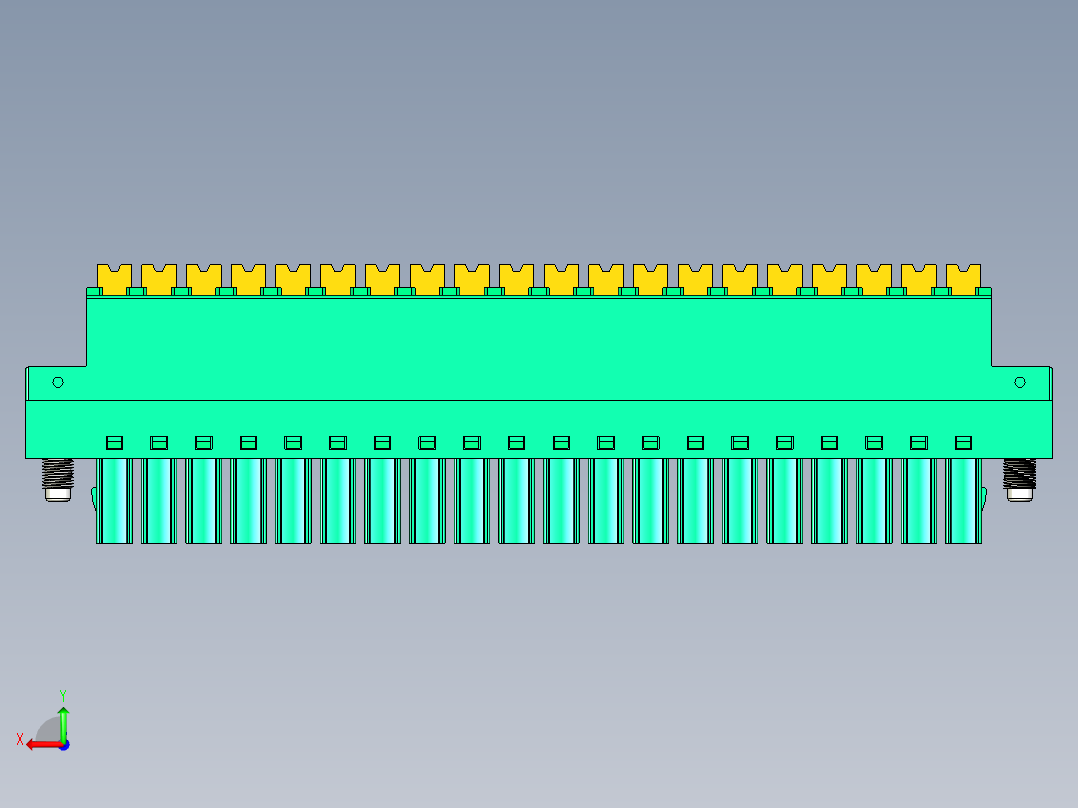 DEGSON 15EDG（公头） 3.5mm 螺钉锁紧，插拔式接线端子 FullPack-15EDGKNM-3.5-20P-14-00AH后视图