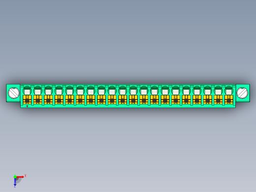 DEGSON 15EDG（公头） 3.5mm 螺钉锁紧，插拔式接线端子 FullPack-15EDGKNM-3.5-20P-14-00AH俯视缩略图
