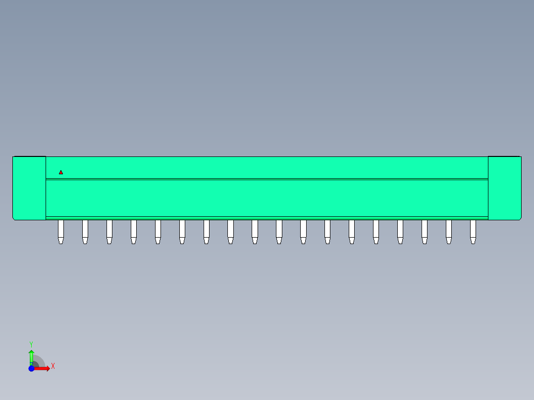 DEGSON 15EDG（公头） 3.5mm 螺钉锁紧，插拔式接线端子 FullPack-15EDGVM-3.5-18P-14-00AH前视图