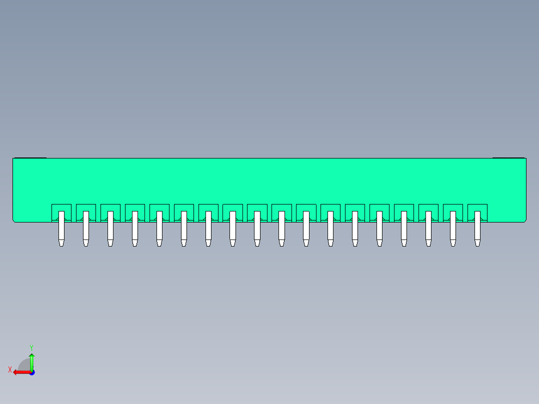 DEGSON 15EDG（公头） 3.5mm 螺钉锁紧，插拔式接线端子 FullPack-15EDGVM-3.5-18P-14-00AH后视图