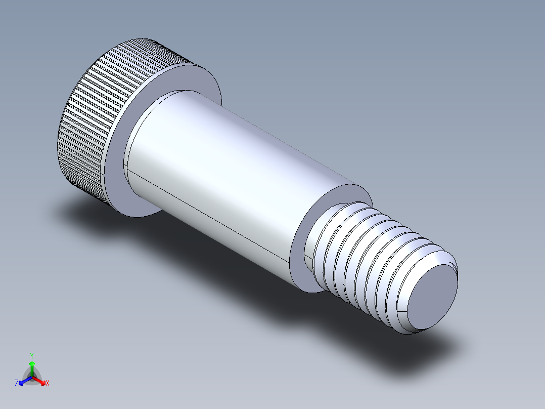内六角螺螺栓-SB 0.500-13 x1.25正等轴测图