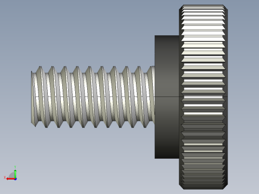 滚花旋钮-Knurled Knob 0.25x0.750x0.500.STEP后视缩略图