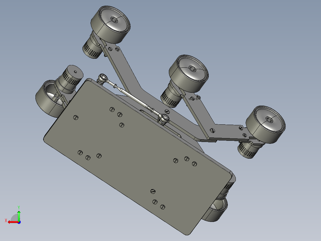 太空漫游六轮摇臂车后视图