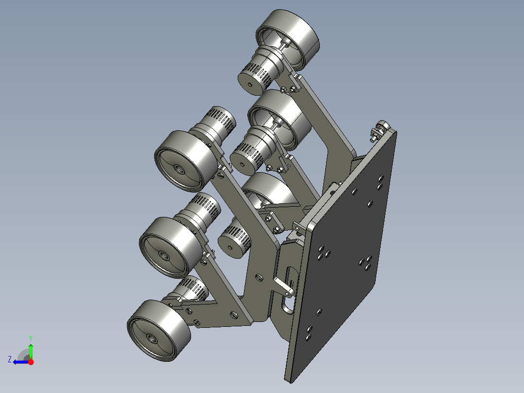 太空漫游六轮摇臂车右视图