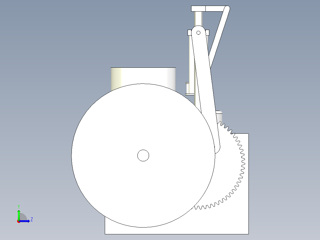 蜂窝煤成型机三维左视图