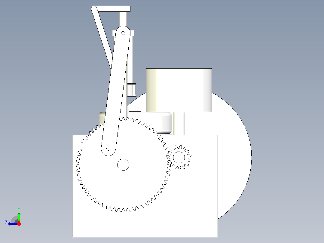 蜂窝煤成型机三维右视图