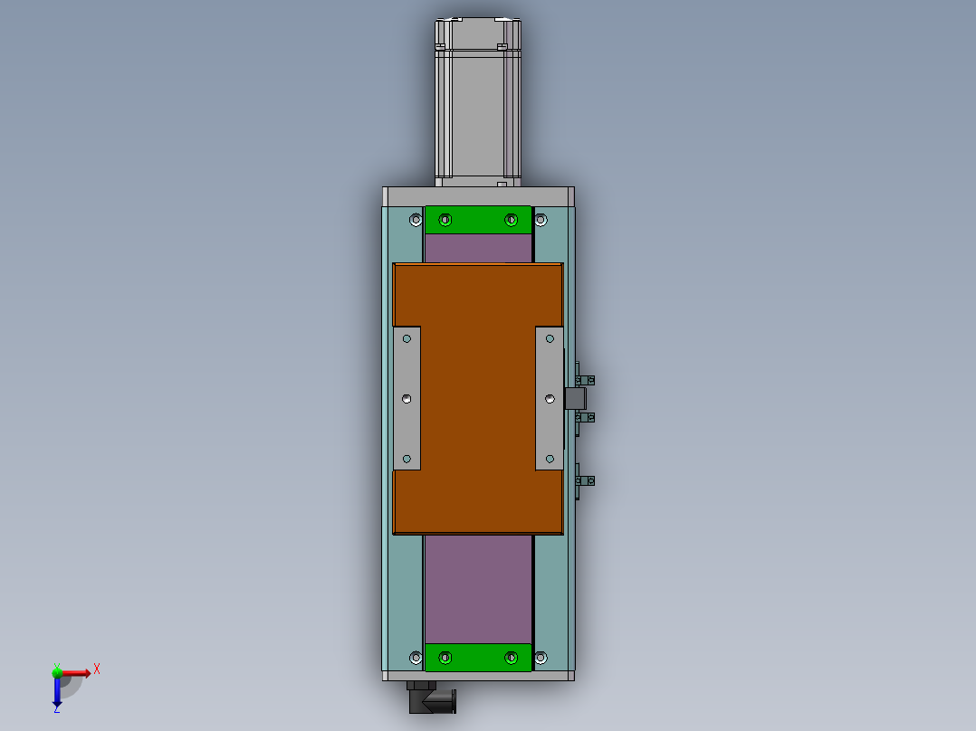 MCH丝杆全封闭MCH14-BC-400W俯视图
