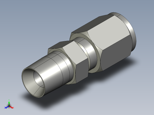 卡套式工业通用硬管接头5-4_fbu-s正等轴测缩略图