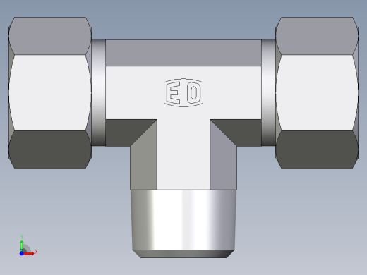 卡套式工业通用硬管接头EO_Male_stud_run_tee_TE15LRCF前视缩略图