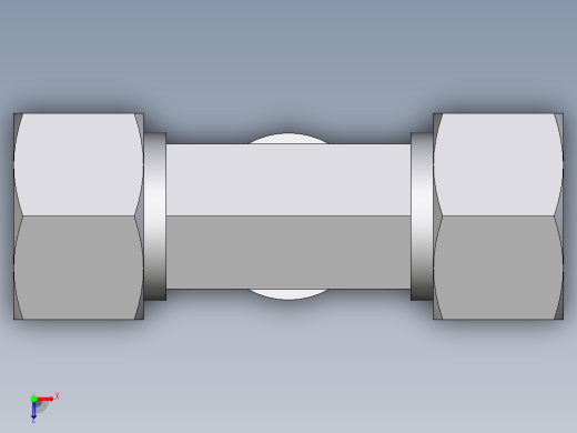 卡套式工业通用硬管接头EO_Male_stud_run_tee_TE15LRCF俯视缩略图