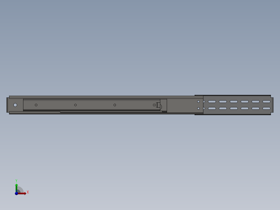 370毫米导轨前视图