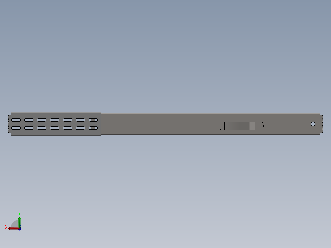 370毫米导轨后视图
